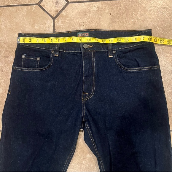 Tecovas Ranch Wear Men's Straight Leg Dark Blue Western Denim Jeans Size 36 x 32 - Picture 9 of 11